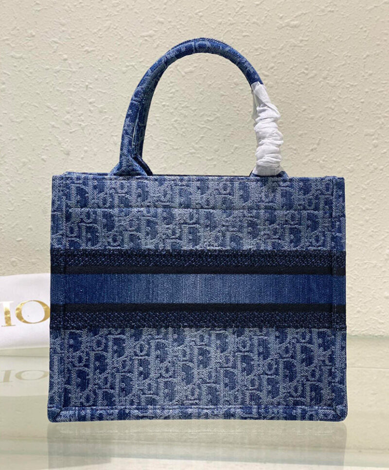 Christian Dior Small Dior Book Tote Blue